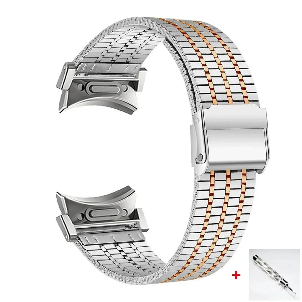 No Gaps Stainless Steel Strap for Samsung Galaxy Watch 7 6 5 4 40mm 44mm 6 4 Classic 47mm 43mm Metal Bracelet for 5Pro 45mm Band