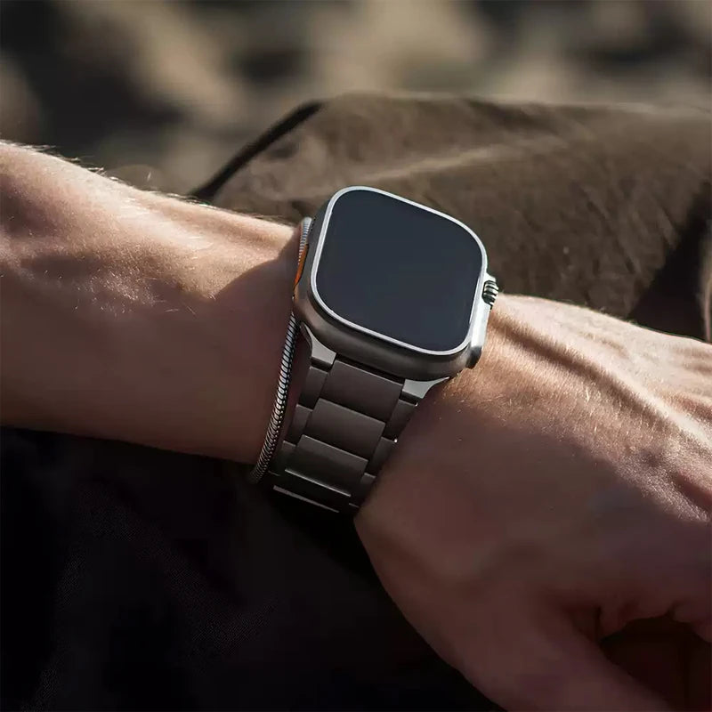 Luxury Titanium Alloy band For Apple Watch Ultra 2 10 9 8 7 6 5 metal band For Apple Watch 38mm 40mm 41mm 42mm 45mm 46mm 49mm