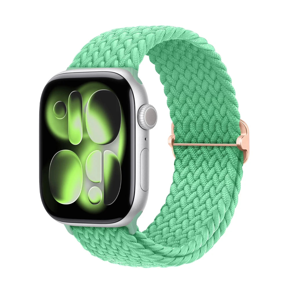 band for Apple Watch 11 band 42mm 46mm 44mm 40mm 45mm Apple Watch Ultra 3 49mm Elastic Braided band correa Series 10 9 8 7 6 SE