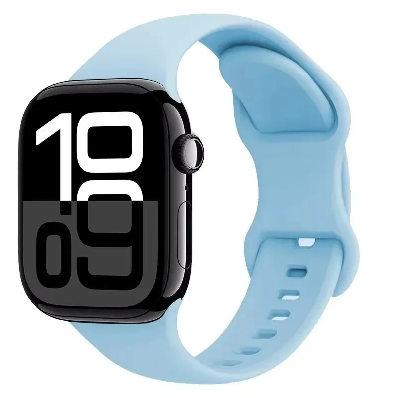 Silicone band For Apple Watch band 11 10 9 8 7 46mm 42mm 45mm 41mm band Wristband Apple Watch Ultra 3 49mm 6 5 4 SE 44mm 40mm Belt