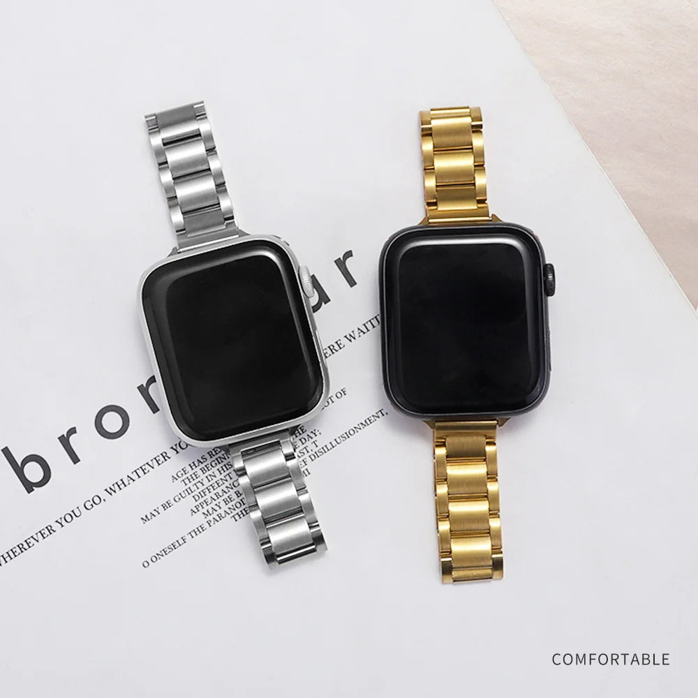 Metal Slim band For Apple Watch 10 9 8 7 41mm 42mm 46mm 45mm Women Stainless Steel band Apple Watch Ultra 2 49mm 6 5 4 SE 44mm 40mm