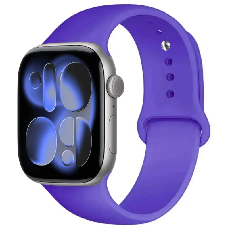 For Apple Watch band 46mm 42mm 45mm 44mm 40mm Silicone sport band Apple Watch Series 11 10 8 7 6 5 4 SE 9 Ultra 3 2 49mm band