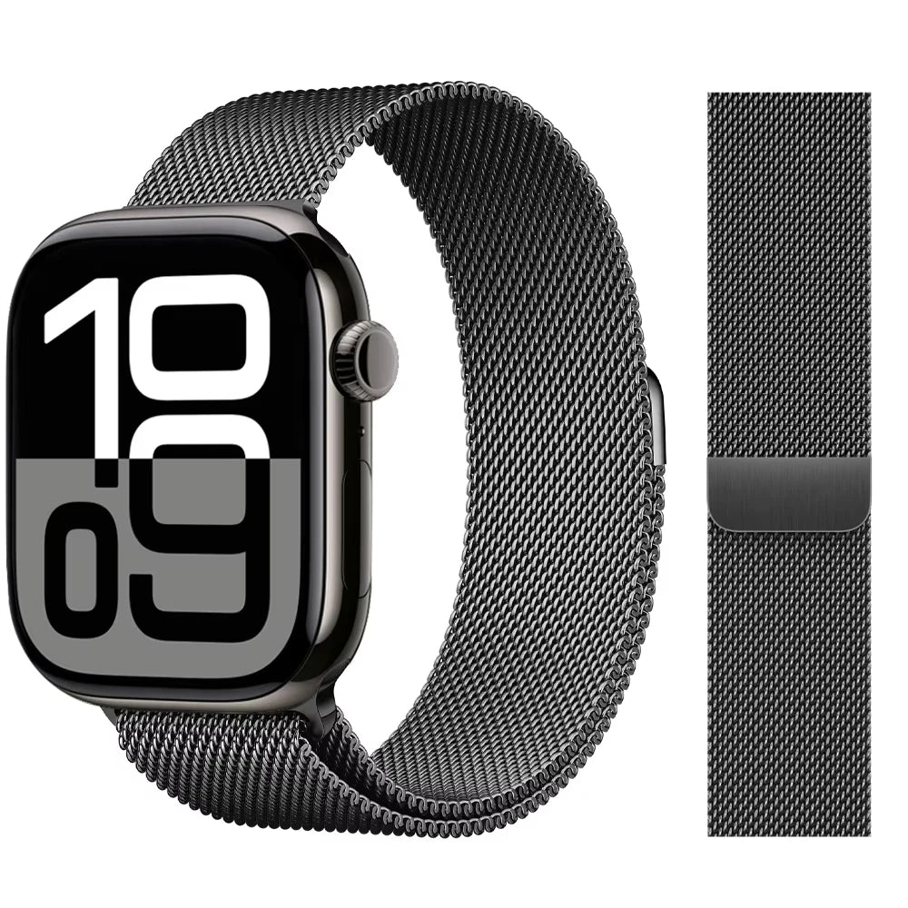Milanese Loop band For Apple Watch band 11 42mm 46mm 44mm 40mm 41mm 45mm 49mm bands Apple Watch Series 10 9 8 7 6 Se3 Ultra 3 2
