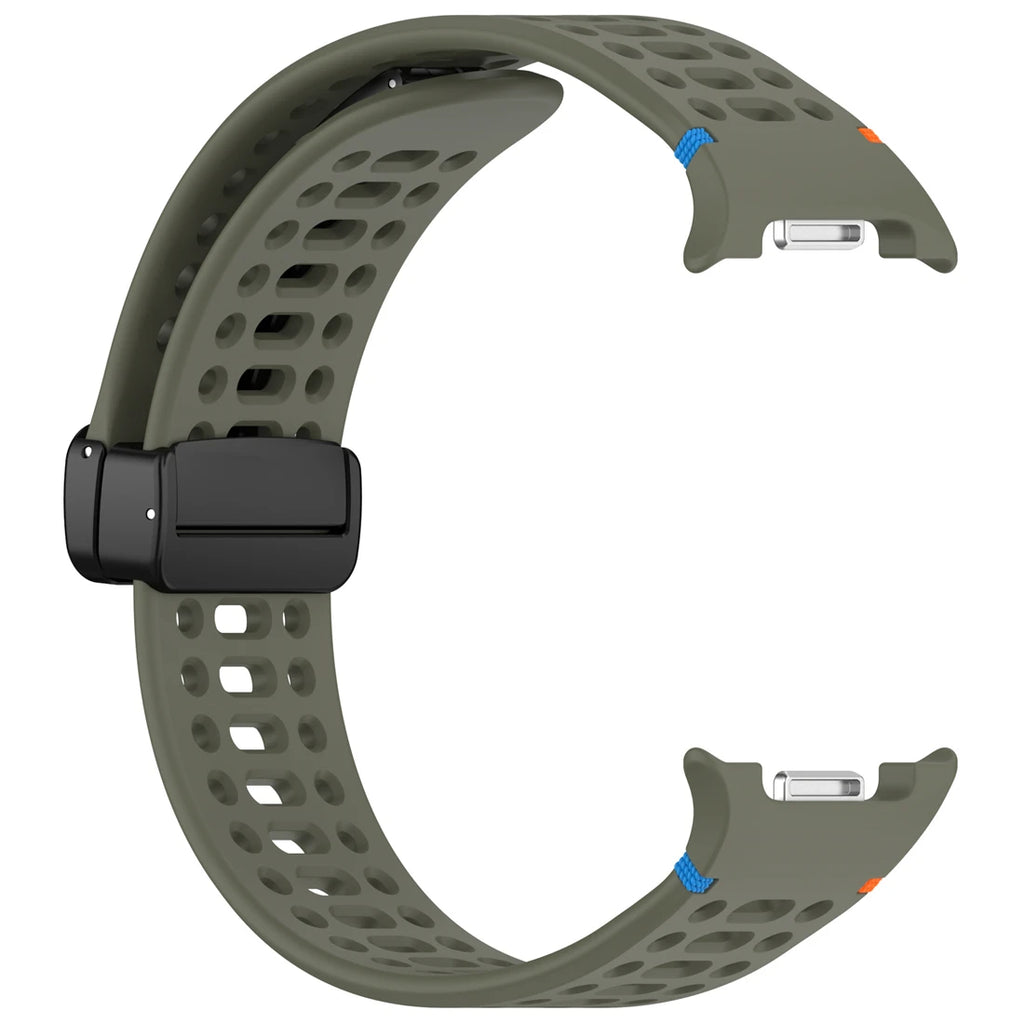 Air Hole Strap for Samsung Galaxy Watch 8 40mm 44mm Silicone Magnetic Buckle Wristband for Galaxy Watch 8 Classic Accessories