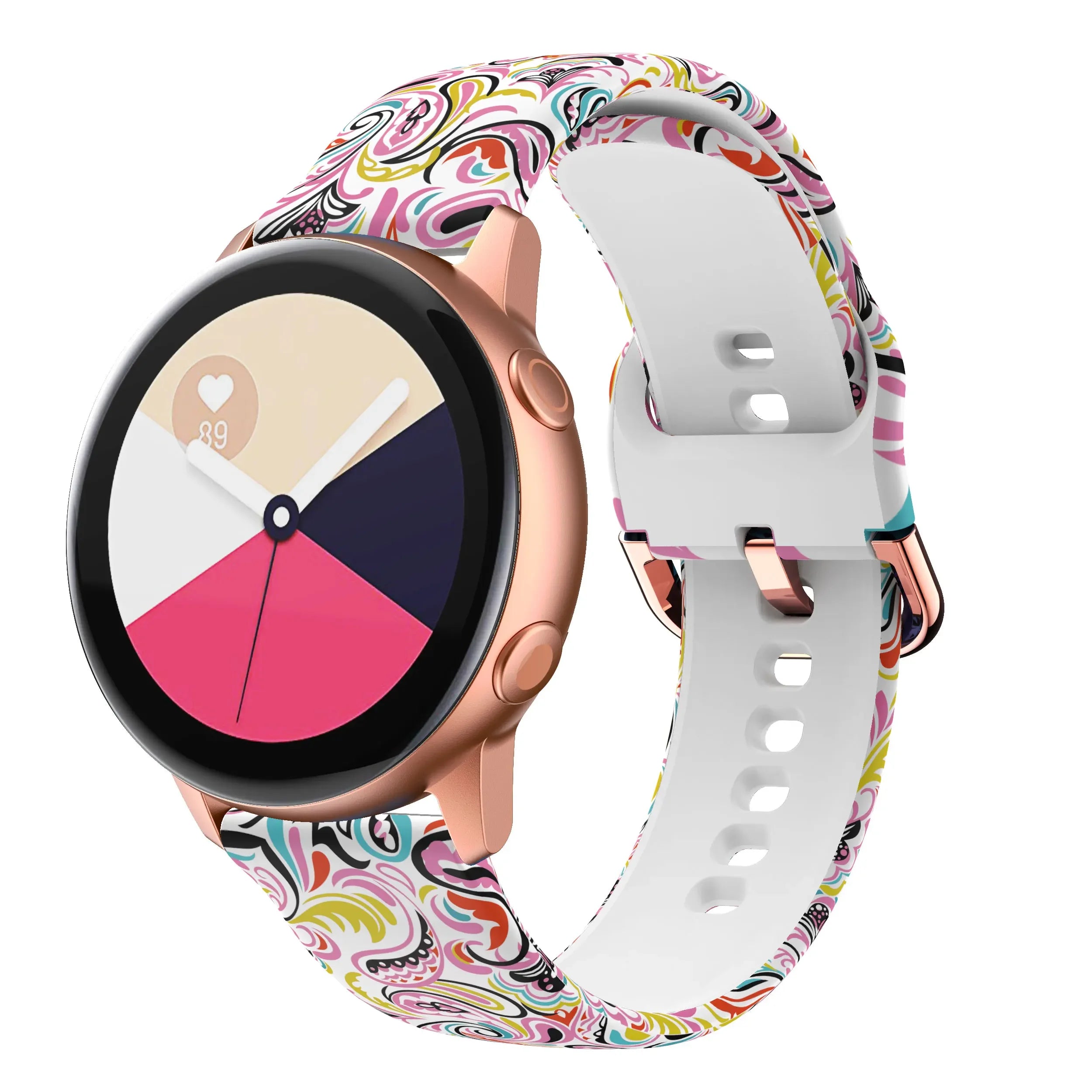 20mm/22mm strap For Samsung Galaxy watch 7/4/6/5 pro/Classic Active Printing Silicone bracelet For Amazfit GTR/GTS 4-2 mini band