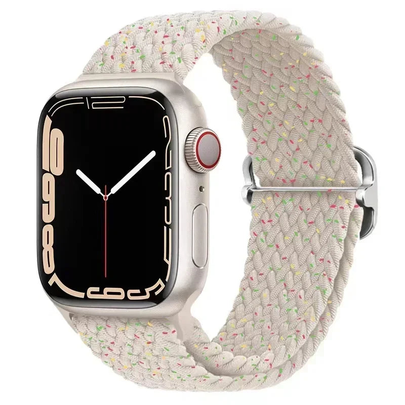 Nylon band for Apple Watch Ultra 2 band 49mm 40mm 44mm 41mm S10 46mm Elastic Braided Loop band Apple Watch Series 9 8 7 6 SE 5 4