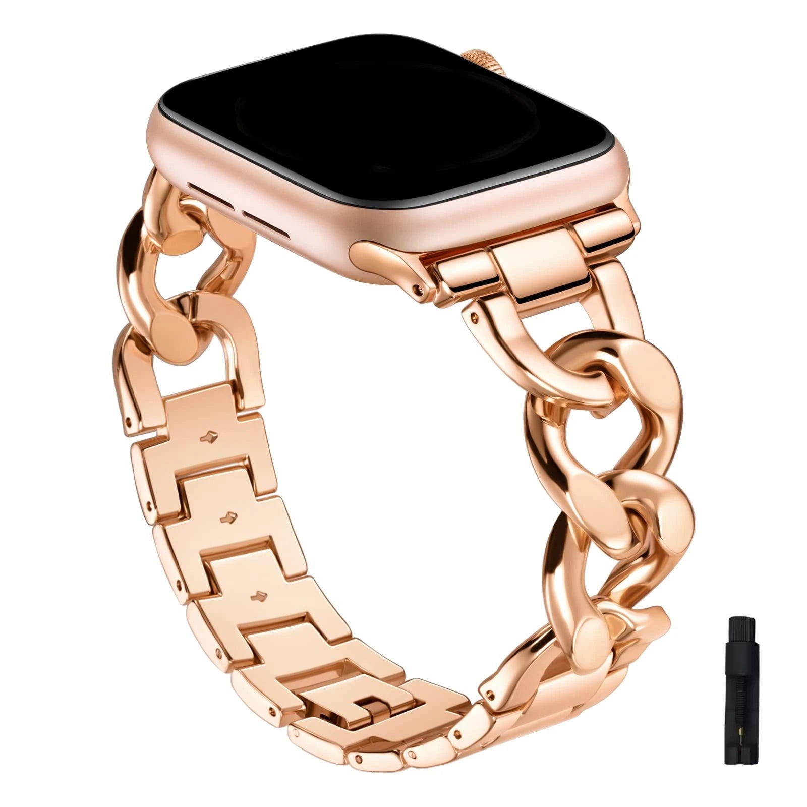 Metallic Chain Watch band for Apple Watch band 45mm 49mm 40mm 42mm 44mm Sport watch band for Apple Watch Series Ultra 2 9 8 7 6 5 SE