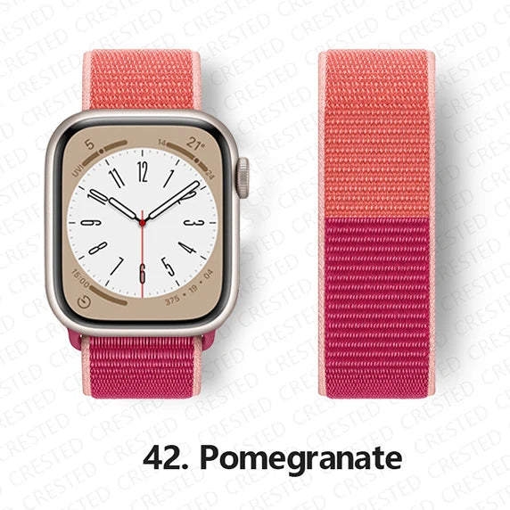 Nylon loop Correa For Apple Watch band 45mm 44mm 46mm 40mm 49mm 41mm 42mm 38mm band Apple Watch Series 6 SE 7 8 9 10 Ultra 2 bands