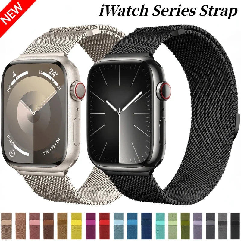 Magnetic Milanese band For Apple Watch 11 10 9 8 7 46mm 42mm 45mm 41mm Ultra 3 2 49mm band Apple Watch 6 5 4 SE3 44mm 40mm Band