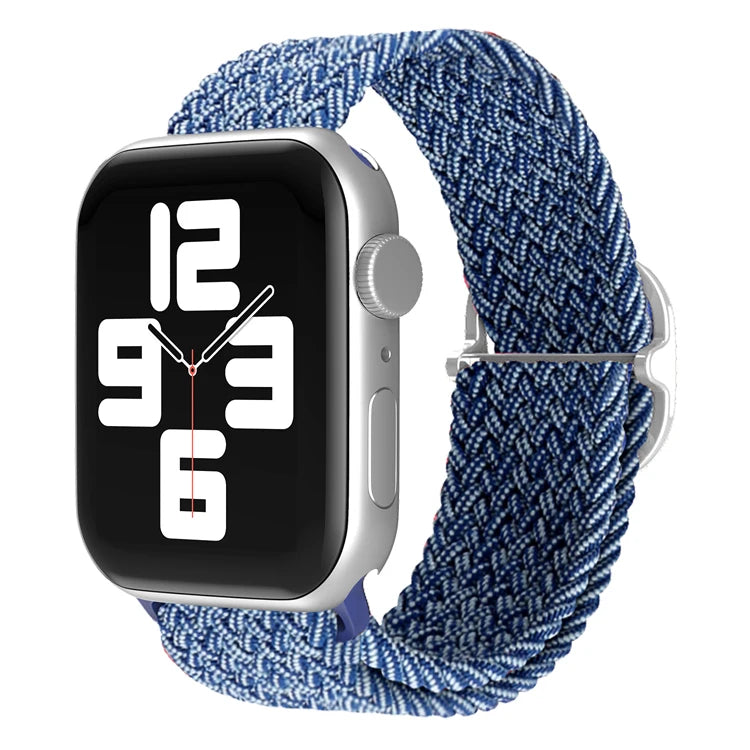 Braided Loop For Apple Watch band 49mm 44mm 45mm 41mm 42mm 38mm 40mm Elastic Solo band Apple Watch Ultra Series 7 SE 3 6 8 Band