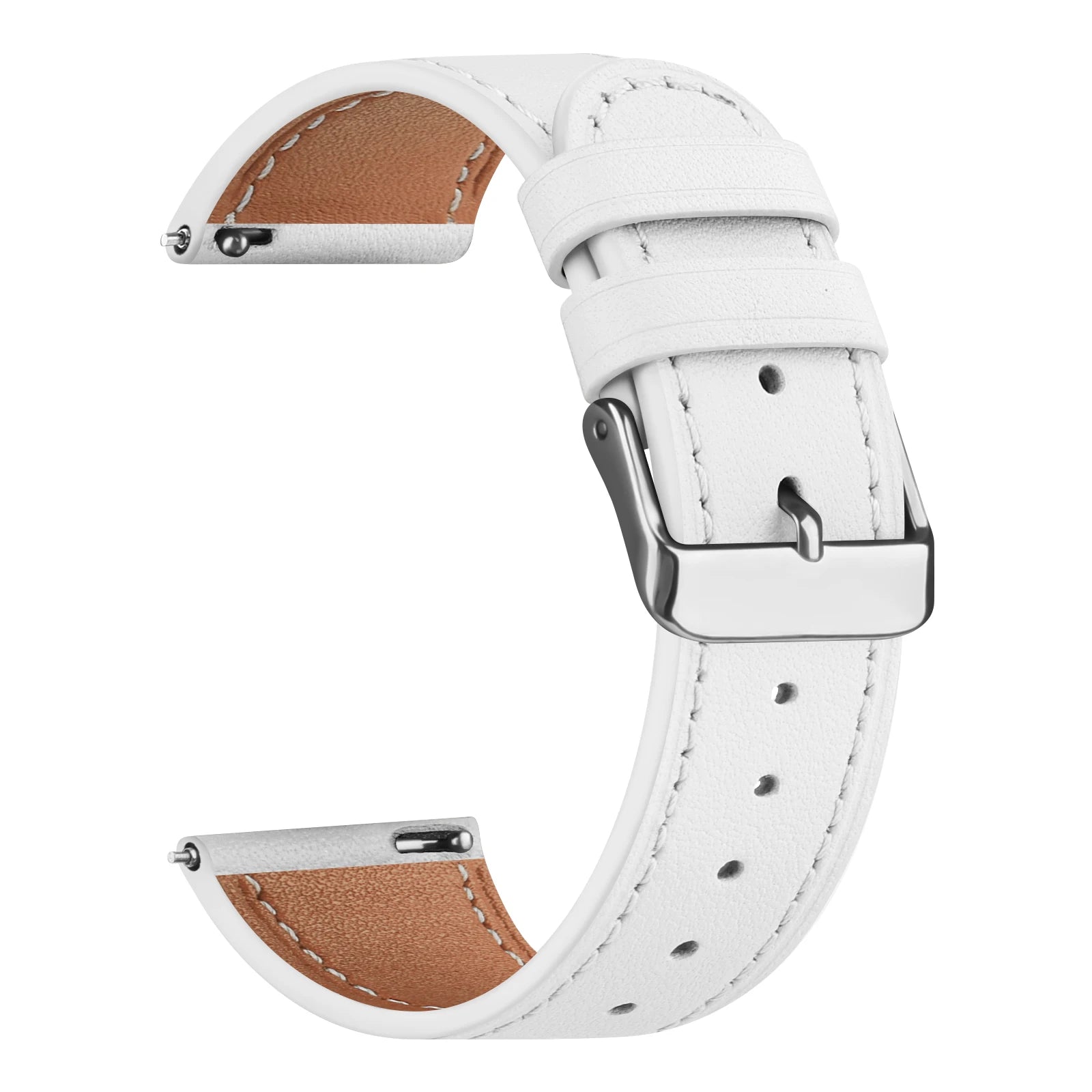 20mm Leather Band For Samsung Galaxy Watch FE 7 6 5 4 40mm 44mm/Watch 4 6 Classic 43 47mm/Active 2/5Pro 45mm/Watch 3 41mm Strap