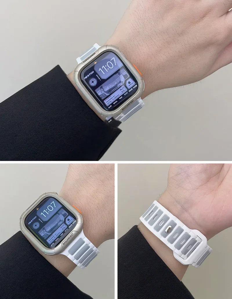 Silicone band for Apple Watch 10 band 46mm 45mm 44mm 49mm 42mm 40mm 38mm correa band Apple Watch Series 9 8 7 6 5 SE Ultra 2 band