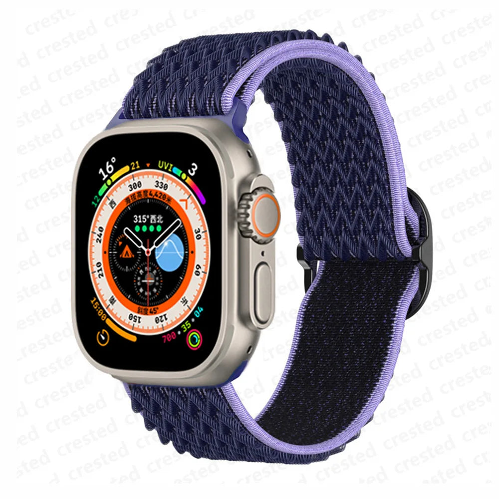Scrunchie band for Apple Watch band 45mm 44mm 40mm 41mm 42mm 46mm 49mm Elastic Nylon band Apple Watch Series 10 9 8 7 SE Ultra 2