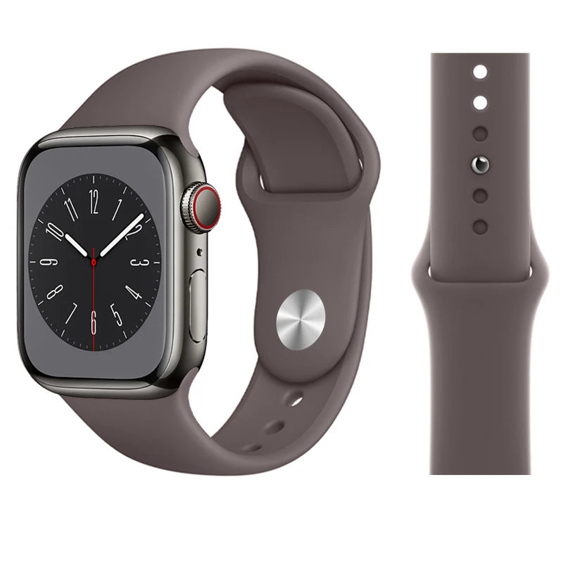 Silicone band For Apple Watch band 45mm 46mm 44mm 41mm 40mm 42mm Sport Correa band Apple Watch Series 11 10 SE 9 8 7 6 5 Ultra 3