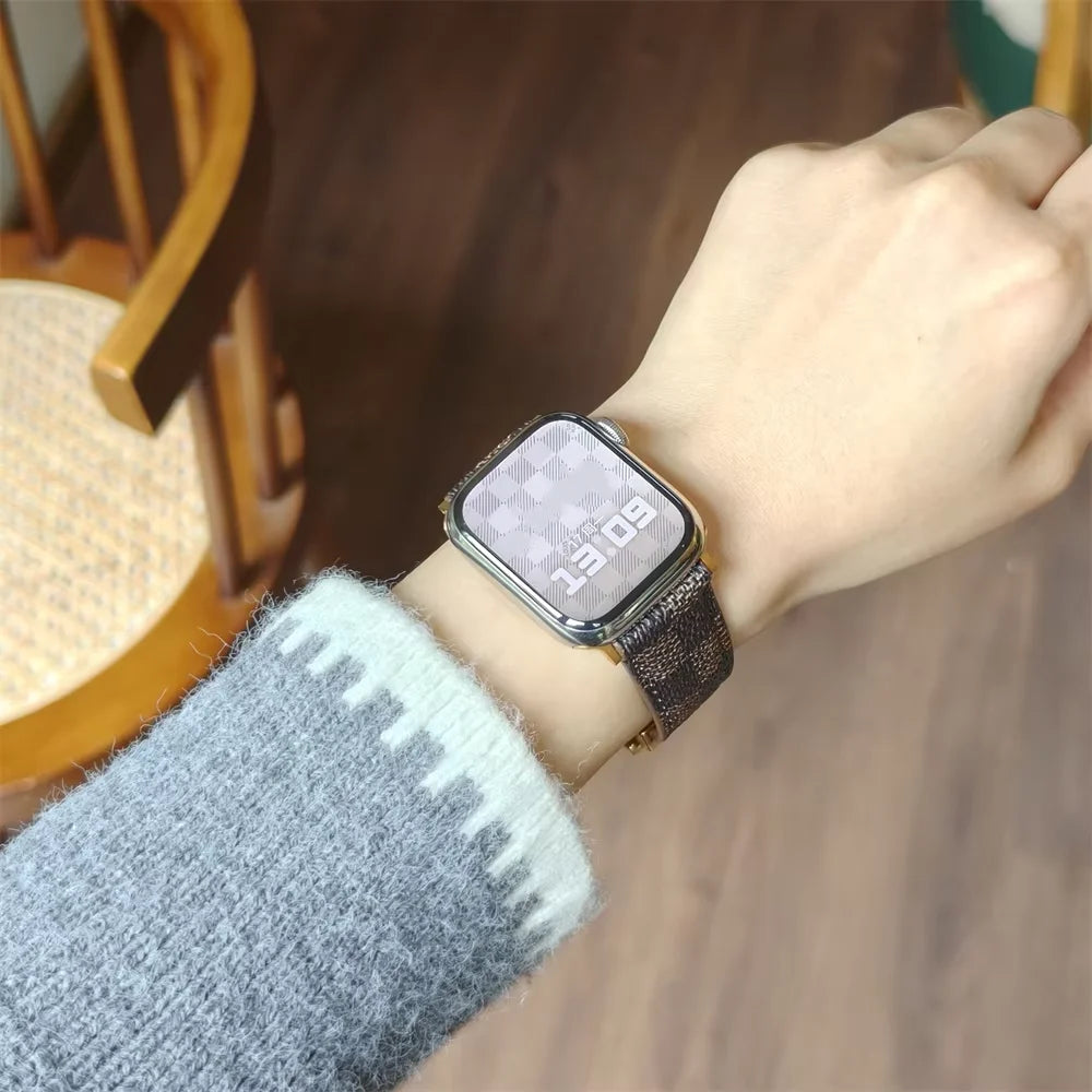 Luxury Fashion band for Apple Watch band 46mm Ultra 49mm 45mm 44mm 42mm 41mm 40mm 38mm metal Buckle band Apple Watch Series 11 10 9 8 7 6 ba