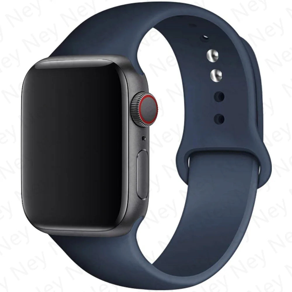 Silicone band For Apple Watch Ultra 2 49mm 44mm 45mm 40mm 49mm 41mm 38mm 42mm sport band Apple Watch Series 8 7 6 5 4 3 SE band
