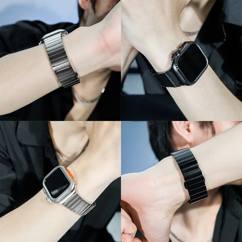 Case+band for Apple Watch band 10 42mm 46mm Ultra 2 49mm 9 8 7 6 SE 5 Steel metal Protective Shell Upgrade Apple Watch 49mm 45mm 44mm