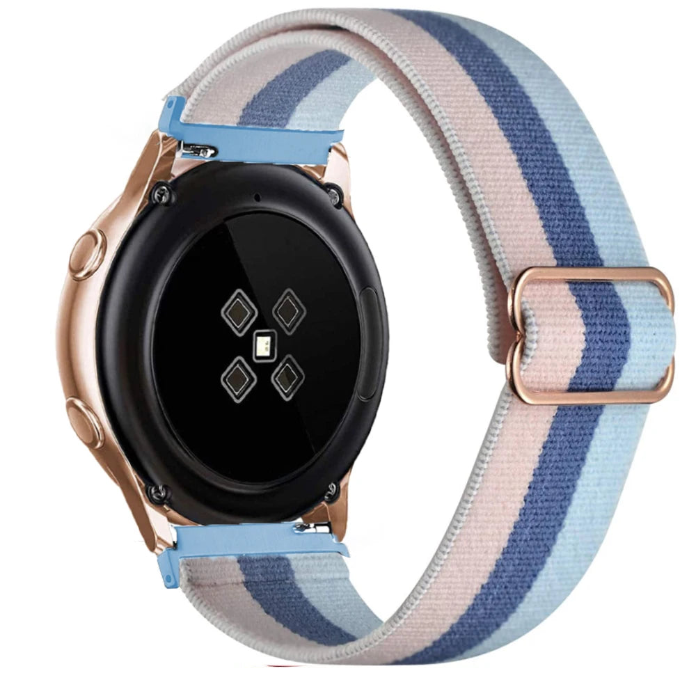 20mm 22mm strap For Samsung Galaxy watch 7/6/5 pro/4/classic/Active 2/Gear S3 Adjustable Nylon Elastic Huawei GT 2/4/3 Pro band