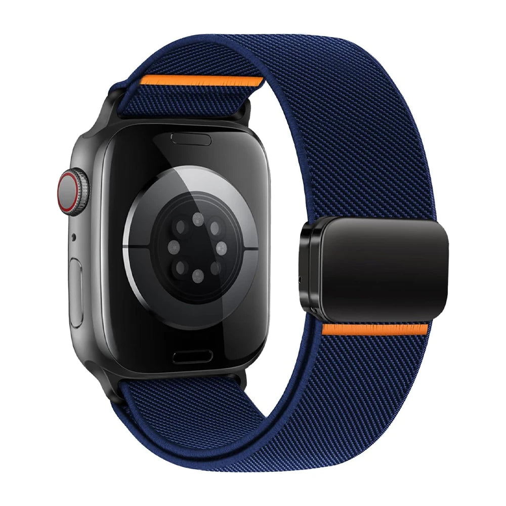 Magnetic Sport band For Apple Watch Ultra 2 band 49mm 45mm 46mm 44mm 42mm 41mm 40mm Nylon Correa band Apple Watch 10 9 8 7 6 5 4 SE