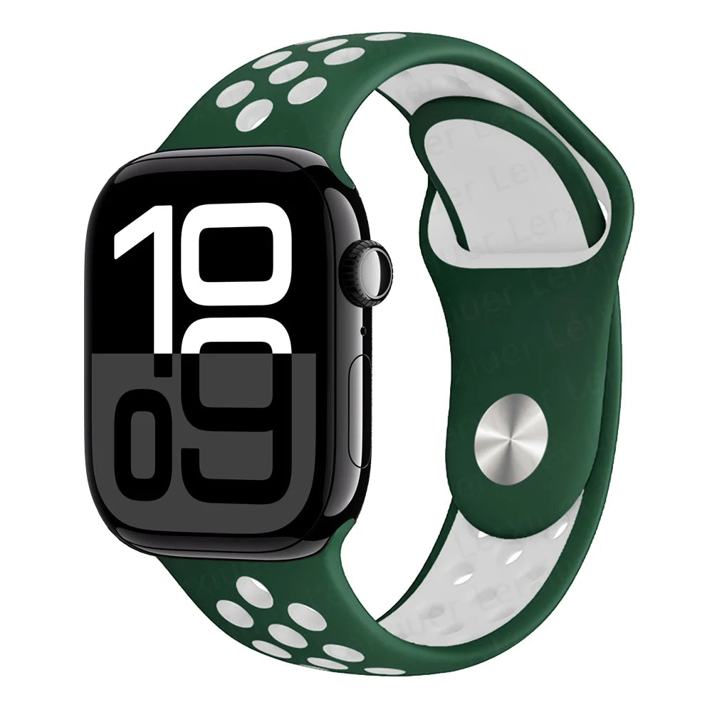 Official band For Apple Watch band Ultra 2 40mm 44mm 46mm 49mm 41mm 42mm 45mm Silicone band correa Apple Watch 11 10 9 8 7 6 SE3 band