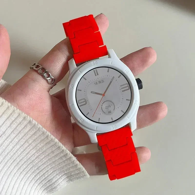 Carbon Fiber Band For Samsung Galaxy 7/FE/4/5/6/Classic 46mm/Active 2 20mm 22mm link Bracelet Huawei Watch GT 4/2/2e/3/Pro strap