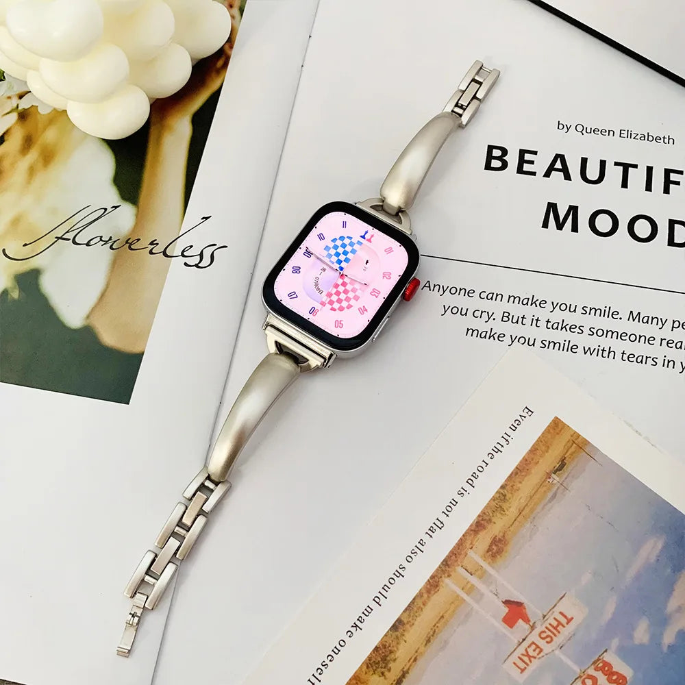 Starlight band For Apple Watch Ultra 3 2 1 Series 11 10 9 SE 3 metal band Apple Watch 46mm 49mm 41mm 45mm 40mm 42mm 44mm Women band