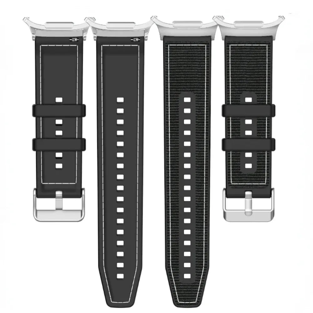 Silicone Nylon Strap for Samsung Galaxy Watch Ultra 8-7 47mm Comfortable Breathable Band Bracelet for Galaxy Watch Ultra 7 47mm