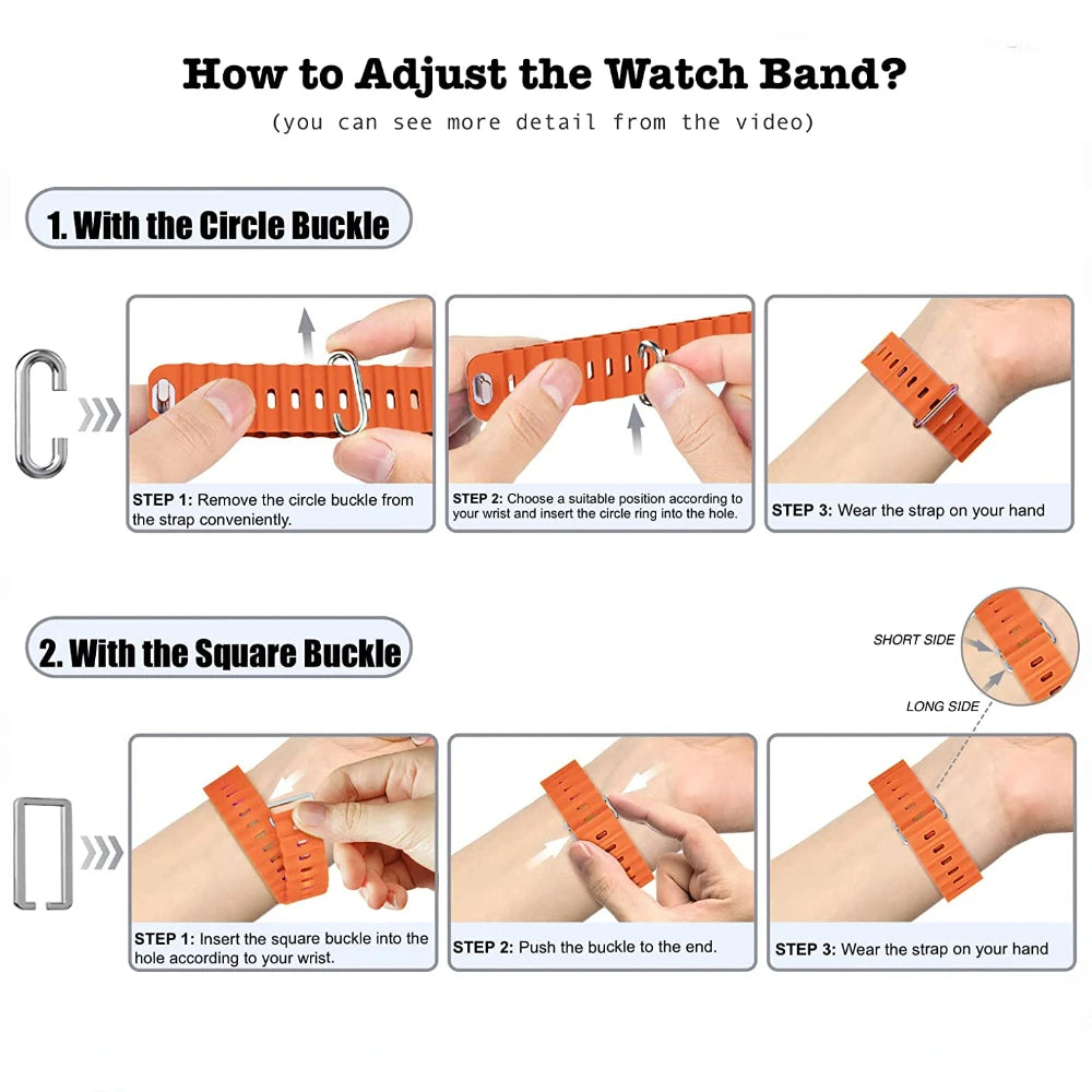 Ocean band for Apple Watch Ultra 3 2 band 49mm Series 45mm 41mm 46mm 42mm 40mm 44mm Silicone watch band Apple Watch 11 10 9 8 7 6 5 SE2