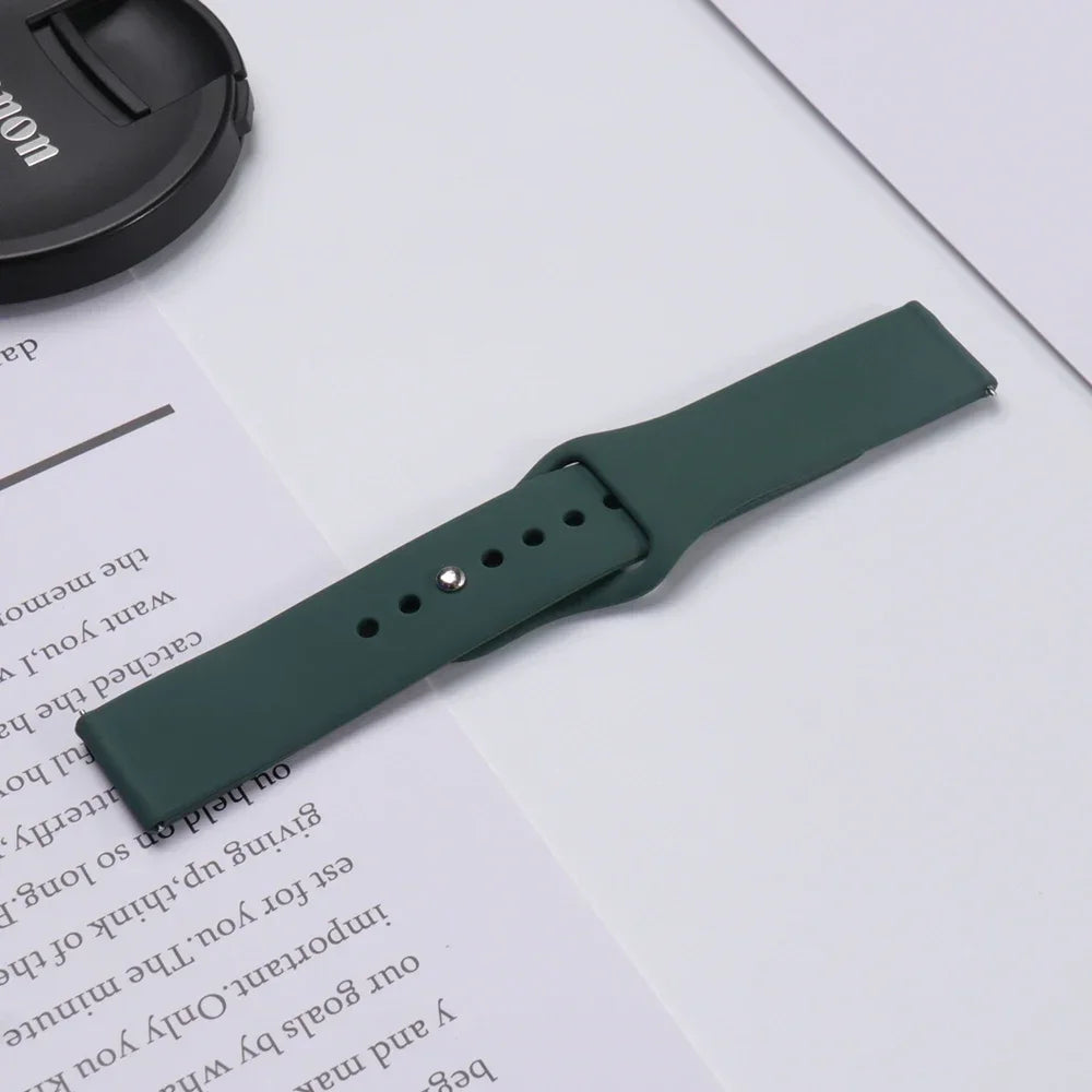 20mm 22mm strap For Samsung Galaxy watch 5 pro/6/4/Classic/Active 2/Gear S3 frontier silicone bracelet Huawei GT 2/2e/3 pro band