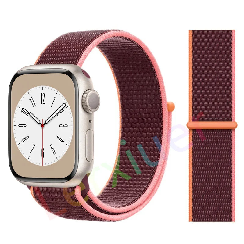 Nylon Loop band for Apple Watch band 46mm 44mm 40mm 42mm 45mm 41mm 49mm 44mm band Apple Watch Series Ultra 2 11 10 9 SE 7 6 5 4
