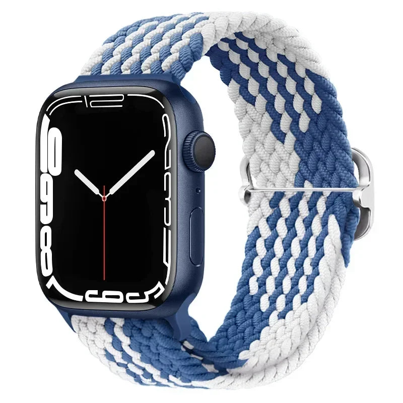 Braided Nylon band for Apple Watch band Ultra 2 49mm Series 10 46mm 42mm 44mm 40mm 41mm Adjustable band Apple Watch 9 8 7 6 SE 5 4