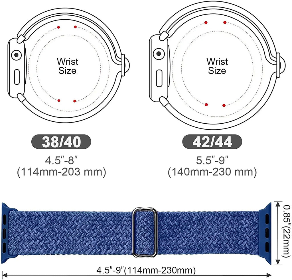 Braided Nylon band for Apple Watch band Ultra 2 49mm Series 10 46mm 42mm 44mm 40mm 41mm Adjustable band Apple Watch 9 8 7 6 SE 5 4