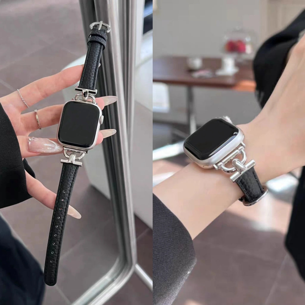 Fashion Leather loop Correa For Apple Watch band Series Ultra 11 10 9 8 7 6 5 4 3 38mm 40mm 41mm 42mm 44mm 45mm 46mm 49mm band