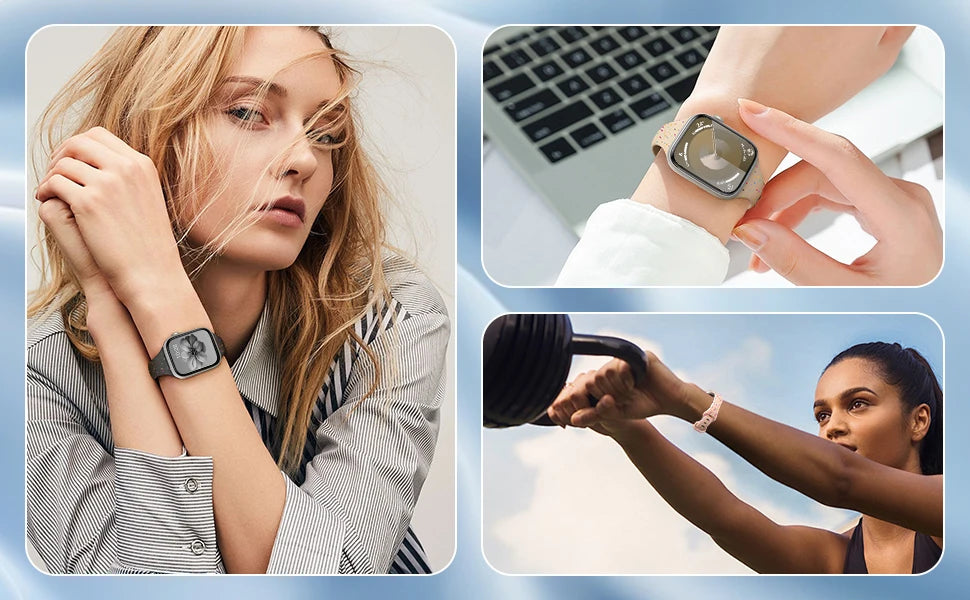 Slim Silicone band for Apple Watch band 40mm 41mm 45mm 44mm 38mm 49mm 42mm 46mm band Apple Watch Series 10 9 8 7 6 3 SE Ultra 2