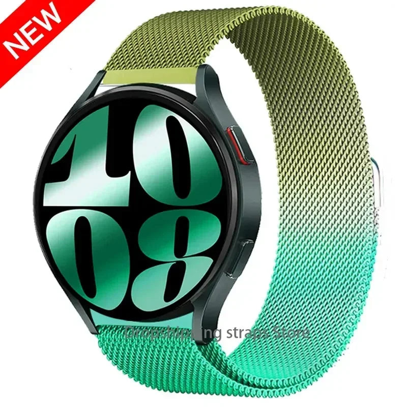 22mm 20mm band for Samsung Galaxy Watch 5-pro-6-4-Classic Milanese loop Metal magnetic starlight bracelet Huawei GT 4-3-2e strap