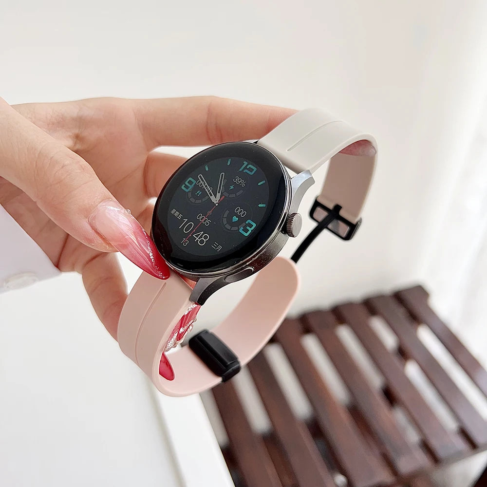 Silicone Loop Strap For Samsung Galaxy Watch 7 6 5 40mm 44mm Adjustable Bracelet Watchband For Galaxy 4 6 Classic 20/22/18mm