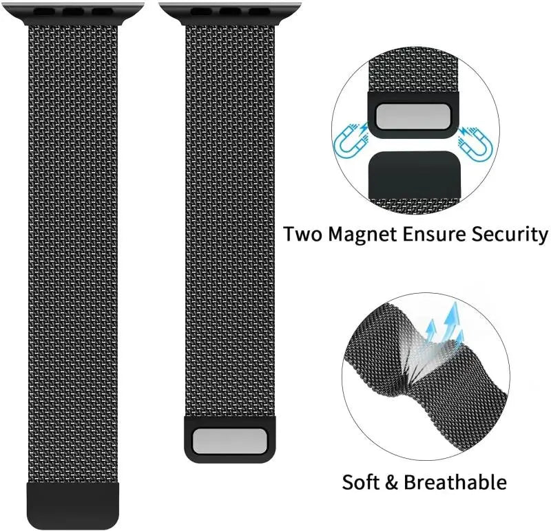 Milanese band For Apple Watch S10 46mm 42mm Ultra 2 49mm Magnetic band For Apple Watch Series 9 7 8 5 6 SE 44mm 45mm 41mm 40mm