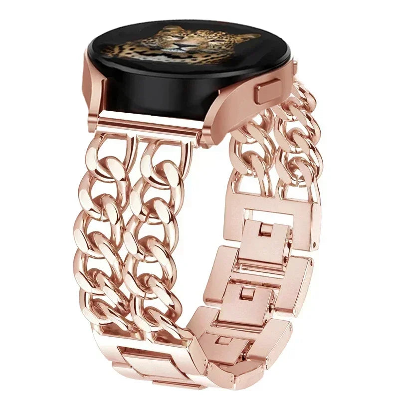 20mm 22mm Watchbands For Samsung Galaxy watch 6 5 4 Classic Metal Luxury bracelet Amazfit Bip 5/Bip3 pro/Balance/GTS/GTR 4 strap