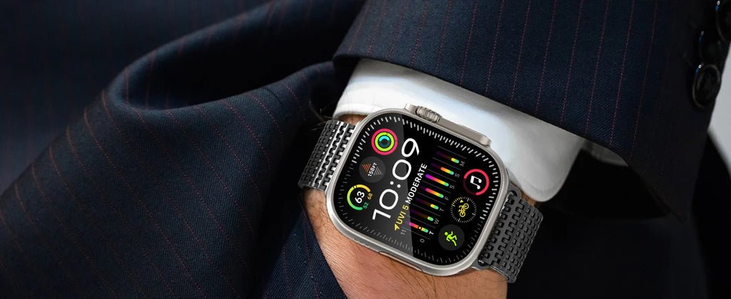 Magnetic Stainless Steel band for Apple Watch band 45mm 44mm 49mm 42mm metal belt band Apple Watch Series 9 8 7 6 3 5 SE Ultra 2