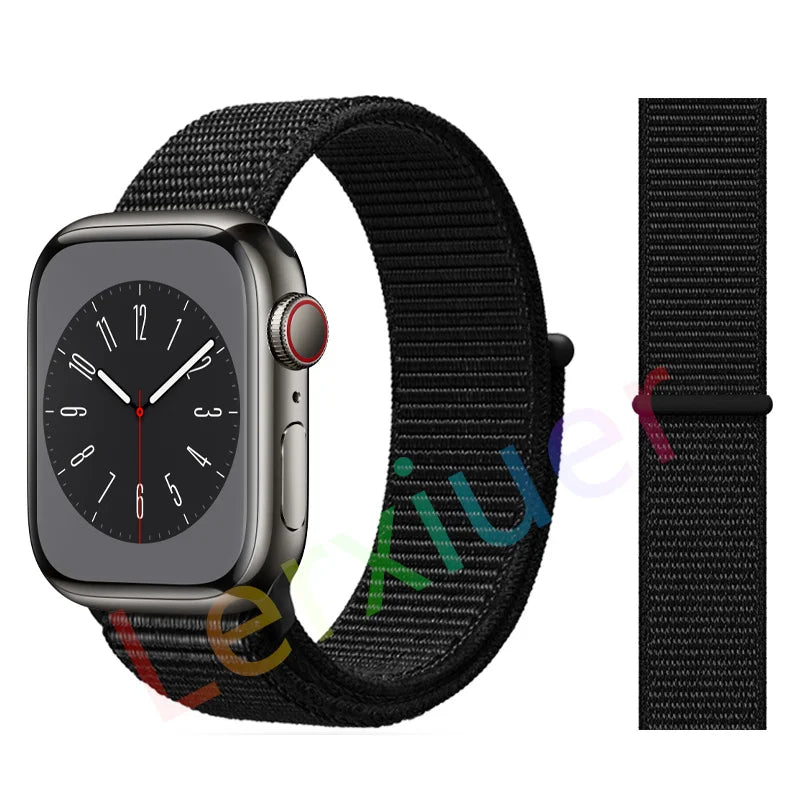 Nylon Loop band for Apple Watch band 46mm 44mm 40mm 42mm 45mm 41mm 49mm 44mm band Apple Watch Series Ultra 2 11 10 9 SE 7 6 5 4