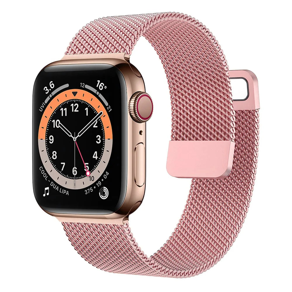 band For Apple Watch band 44mm 40mm 45mm 41mm 38mm 42mm 44mm Accessorie Milanese Loop metal band Apple Watch serie 3 4 5 6 SE 7