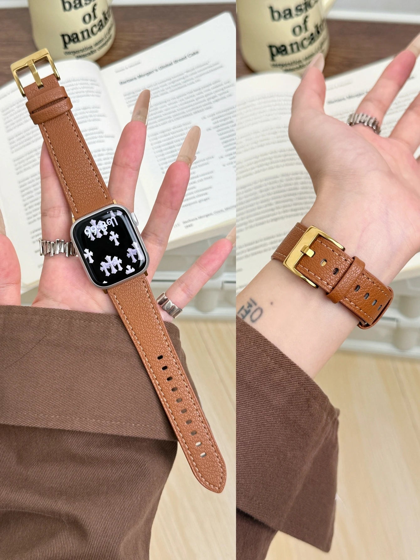 Leather loop Correa For Apple Watch band Series Ultra 11 10 9 8 7 6 5 4 3 2 1 SE 38mm 40mm 41mm 42mm 44mm 45mm 46mm 49mm band