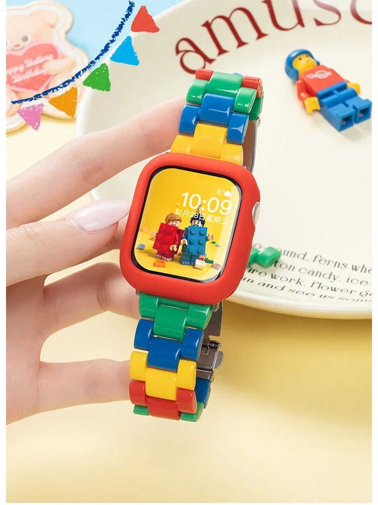 Rainbow Blocking band for Apple Watch Series Ultra 10 9 8 7 6 5 4 SE band for Apple Watch band 42mm 46mm 41mm 45mm 40mm 44mm 38mm 49mm