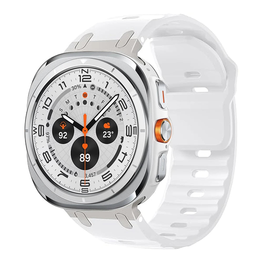 Metal+Silicone Band For Samsung Galaxy Watch Ultra 47mm Accessories Sport wrist belt Bracelet correa Galaxy Watch7 8 Ultra Strap