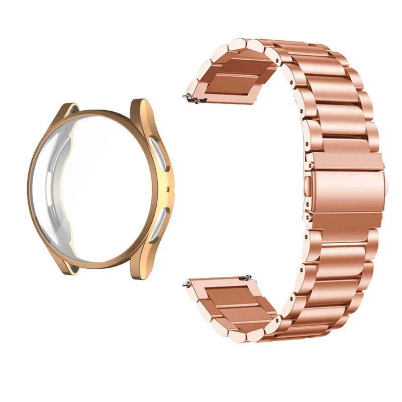 Metal Stainless Steel Strap for Samsung Galaxy Watch 6/5 40mm 44mm For Galaxy Watch 6 Classic 43mm 47mm Bracelet Protective Case