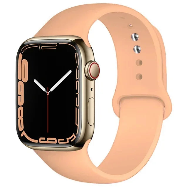 Silicone band For Apple Watch band 46mm 44mm 45mm 40mm 41mm 42mm 38mm 49mm sport band Apple Watch Series 11 10 9 8 7 6 5 SE Ultra3