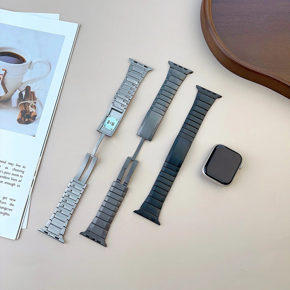 Quick Fit metal watch band for Apple Watch Ultra 2 1 49mm 10 46mm Stainless Steel band for Series 9 8 7 6 5 4 45mm 44mm band