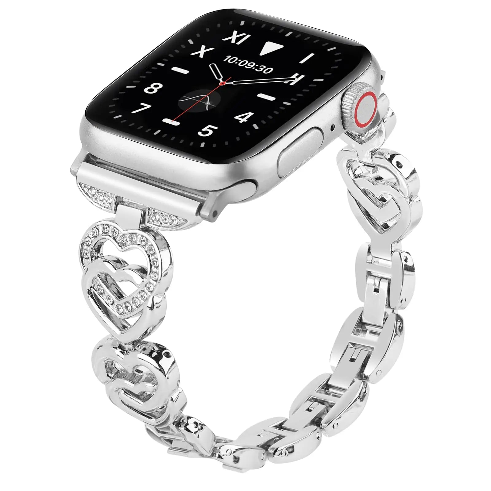 Diamond Heart band for Apple Watch band 40mm 44mm 38mm 45mm 41mm 49mm 42mm metal band Apple Watch Series SE 7 6 3 5 Ultra 2 8 9