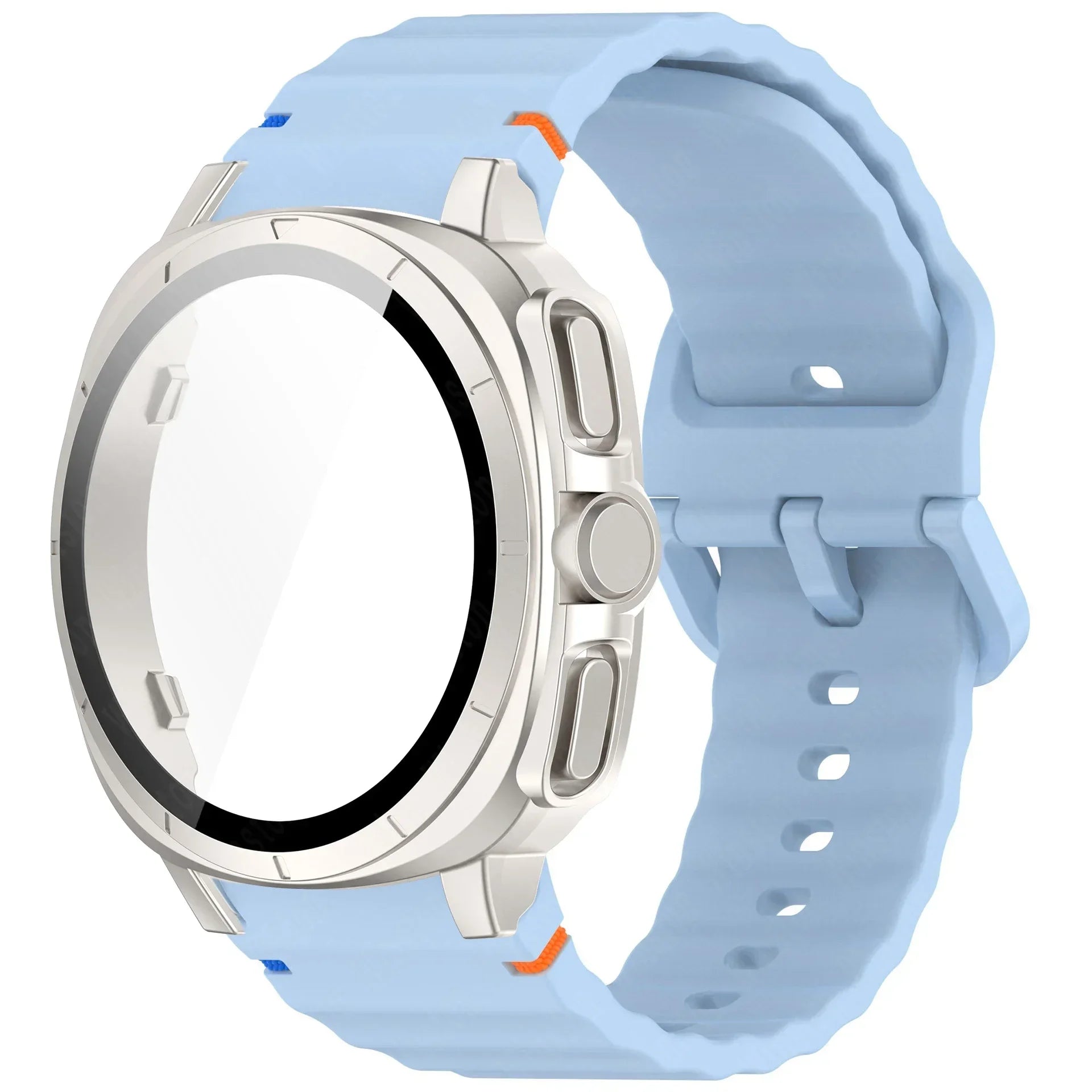 Case+Strap for Samsung Galaxy Watch 7 40mm 44mm Appearance Upgrade Ultra 47mm for Galaxy Watch 7 Sports silicone Bracelet