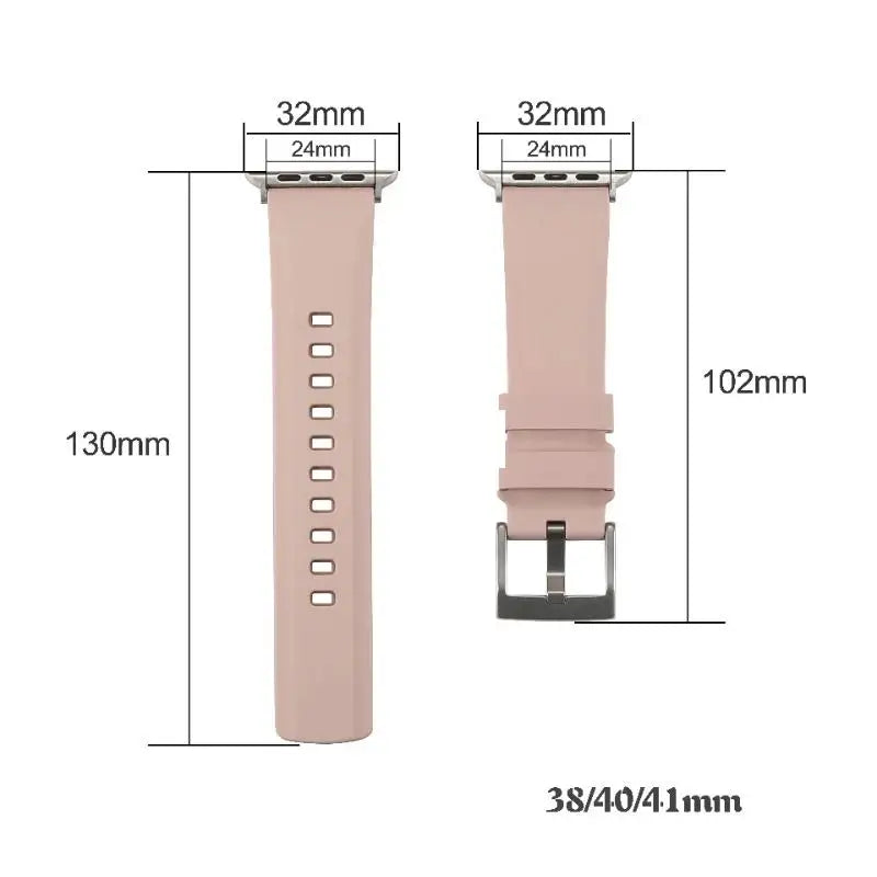 Silicone band for Apple Watch Ultra 3 49mm 46mm 42mm 45mm 41mm 44mm 40mm 38mm Sport for Apple Watch Series 11 10 9 8 7 6 5 4 SE 3 2